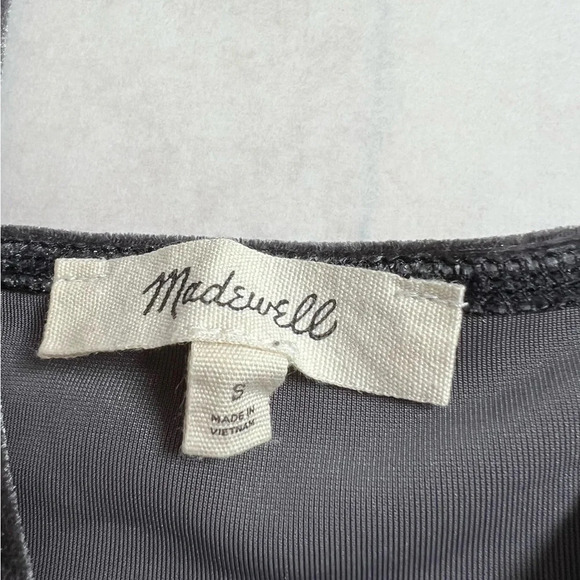 Madewell Velvet Gray Silver Cami Tank Top Blouse Sleeveless Size Small S - Picture 9 of 10